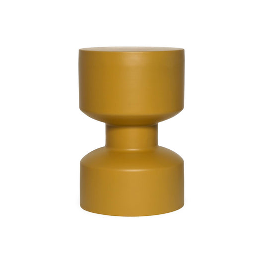 Tavolino, fine divano, comodino in metallo, 30x47cm, mostarda