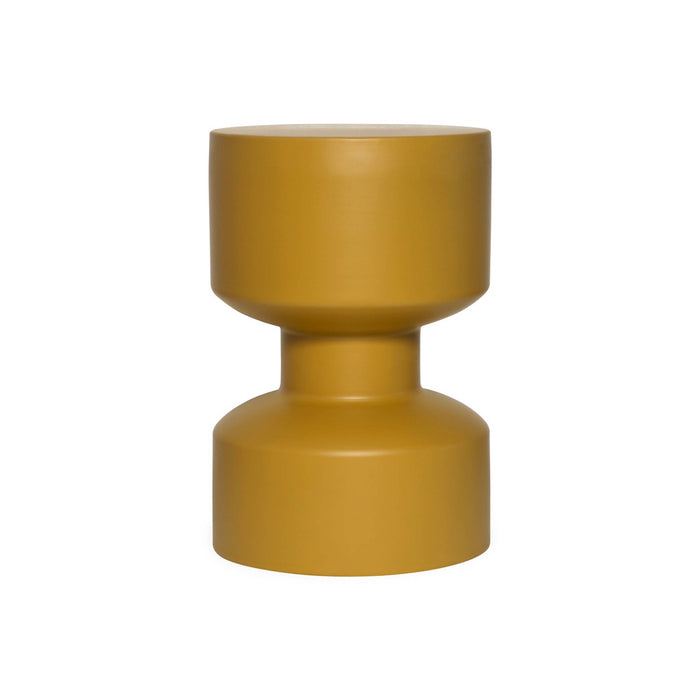 Tavolino, fine divano, comodino in metallo, 30x47cm, mostarda