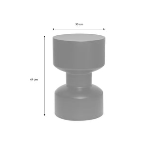 Tavolino, fine divano, comodino in metallo, 30x47cm, mostarda