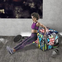 Plyo Box 3 Altezze Jumping Box Antiscivolo per Casa e Palestra, 76x61x51cm, Multicolore