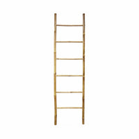 Scala decorativa in bambù con 6 montanti, marrone naturale