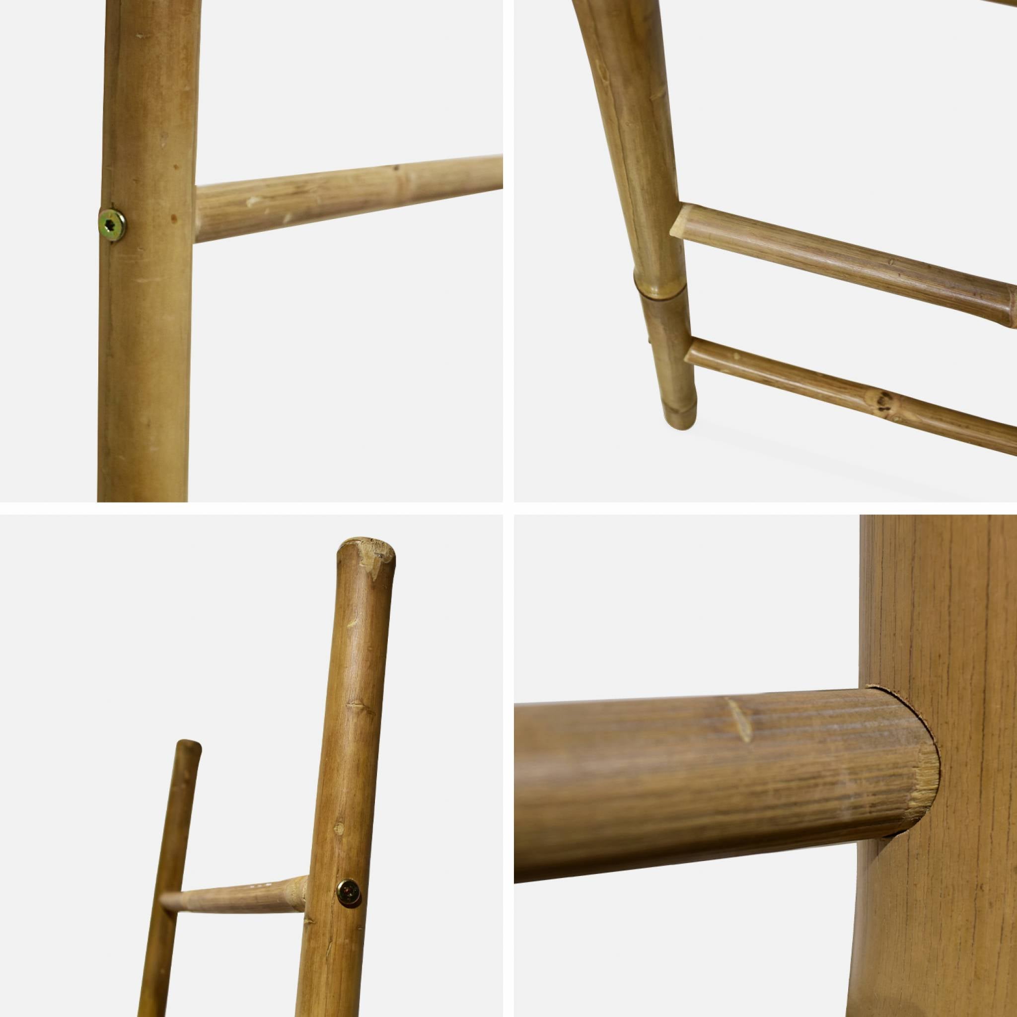 Scala decorativa in bambù con 6 montanti, marrone naturale