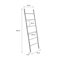 Scala decorativa in bambù con 6 montanti, marrone naturale