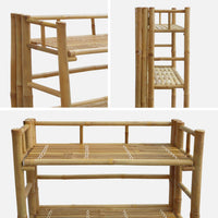 Scaffale in bambù a 4 livelli, marrone naturale