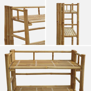 Scaffale in bambù a 4 livelli, marrone naturale