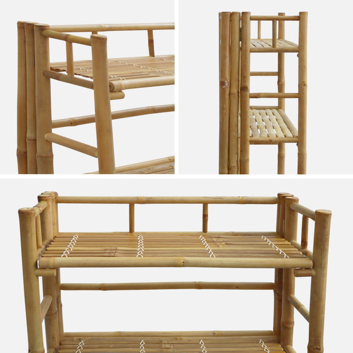 Scaffale in bambù a 4 livelli, marrone naturale