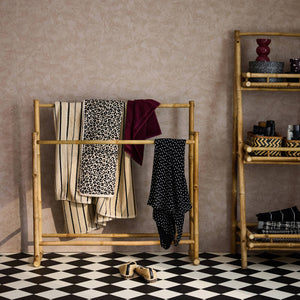 Portasciugamani doppio in bambù, marrone naturale