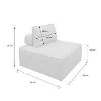 Poltrona per divano modulare in bouclé, 1 posto , beige