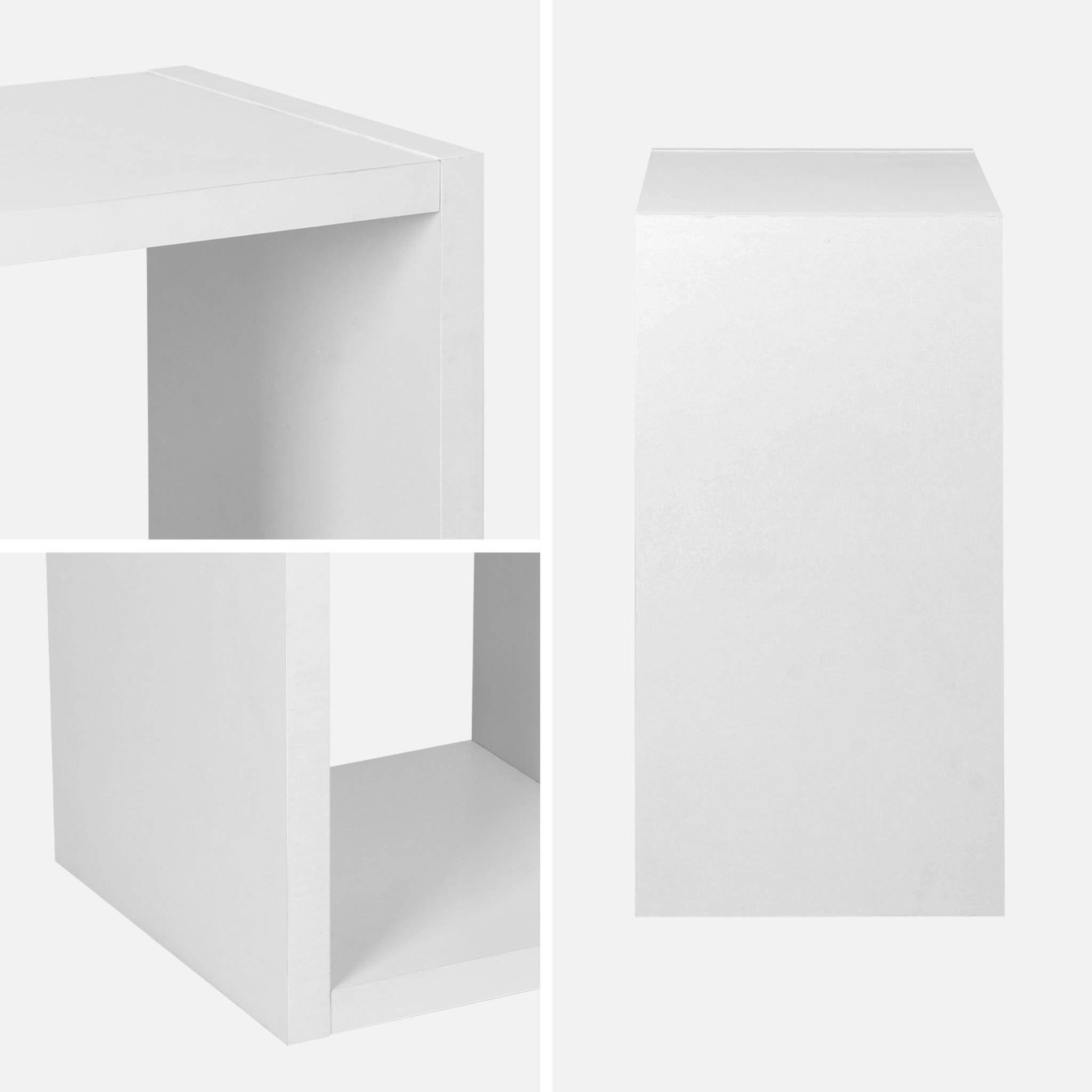 Libreria cubica, 2 livelli, 4 vani, bianco