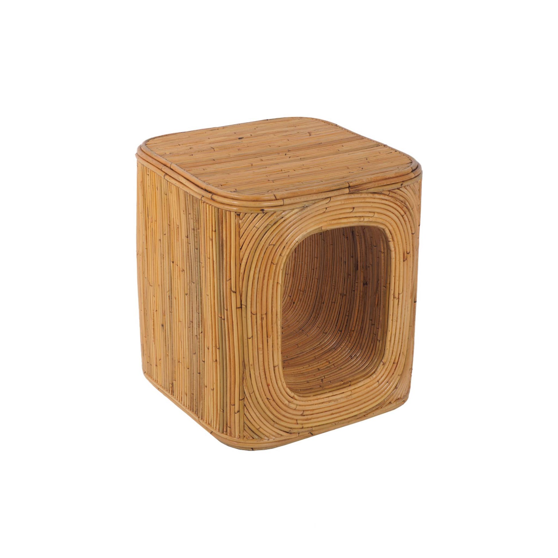 Tavolino da notte in rattan naturale, set di 2, naturale