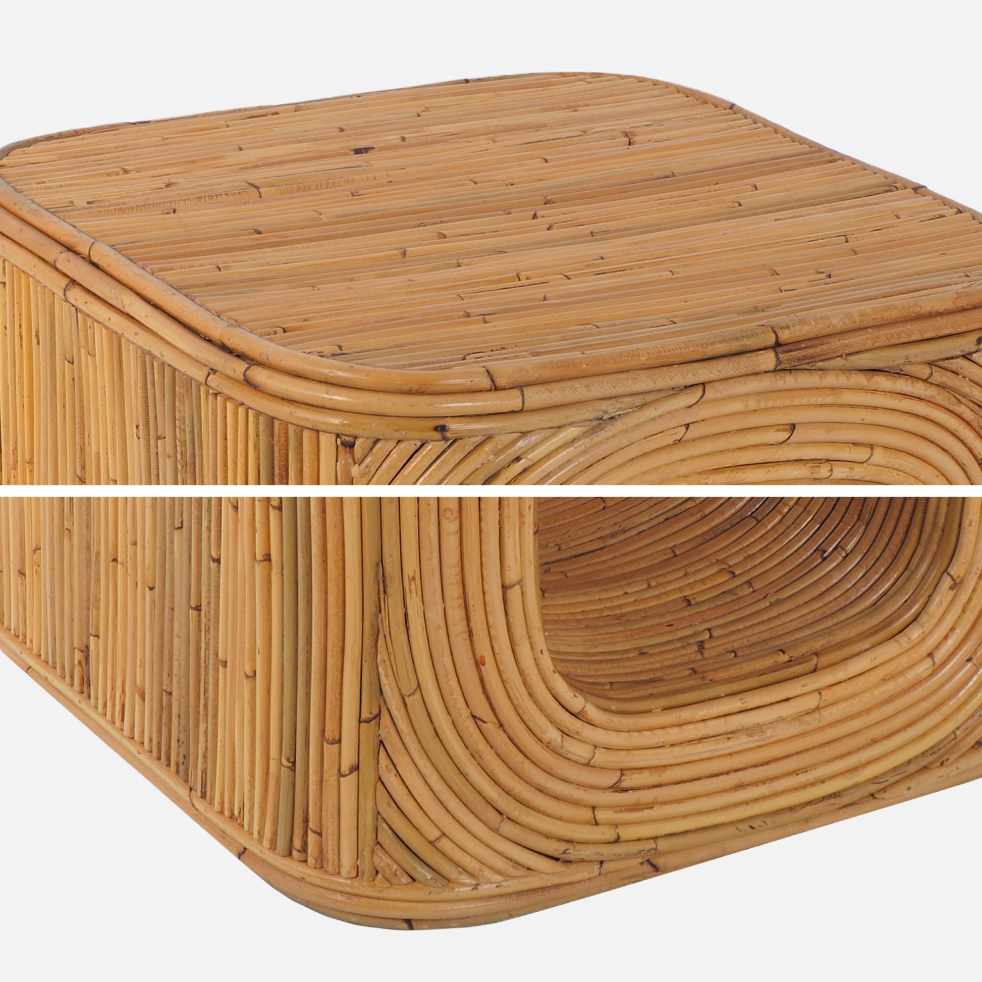 Tavolino da notte in rattan naturale, set di 2, naturale