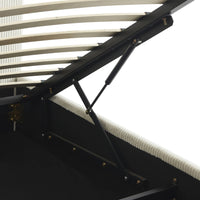 Letto a cassettone con rete a doghe 140cm, velluto a coste grosse,