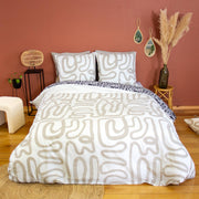 Set di biancheria da letto in cotone reversibile per 2 persone con