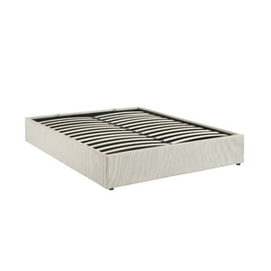 struttura letto con contenitore e rete a doghe 160cm, imbottita coste