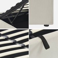 struttura letto con contenitore e rete a doghe 160cm, imbottita coste