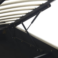 struttura letto con contenitore e rete a doghe 160cm, imbottita coste