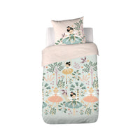 Biancheria da letto in cotone reversibile stampata unicorno/ballerina