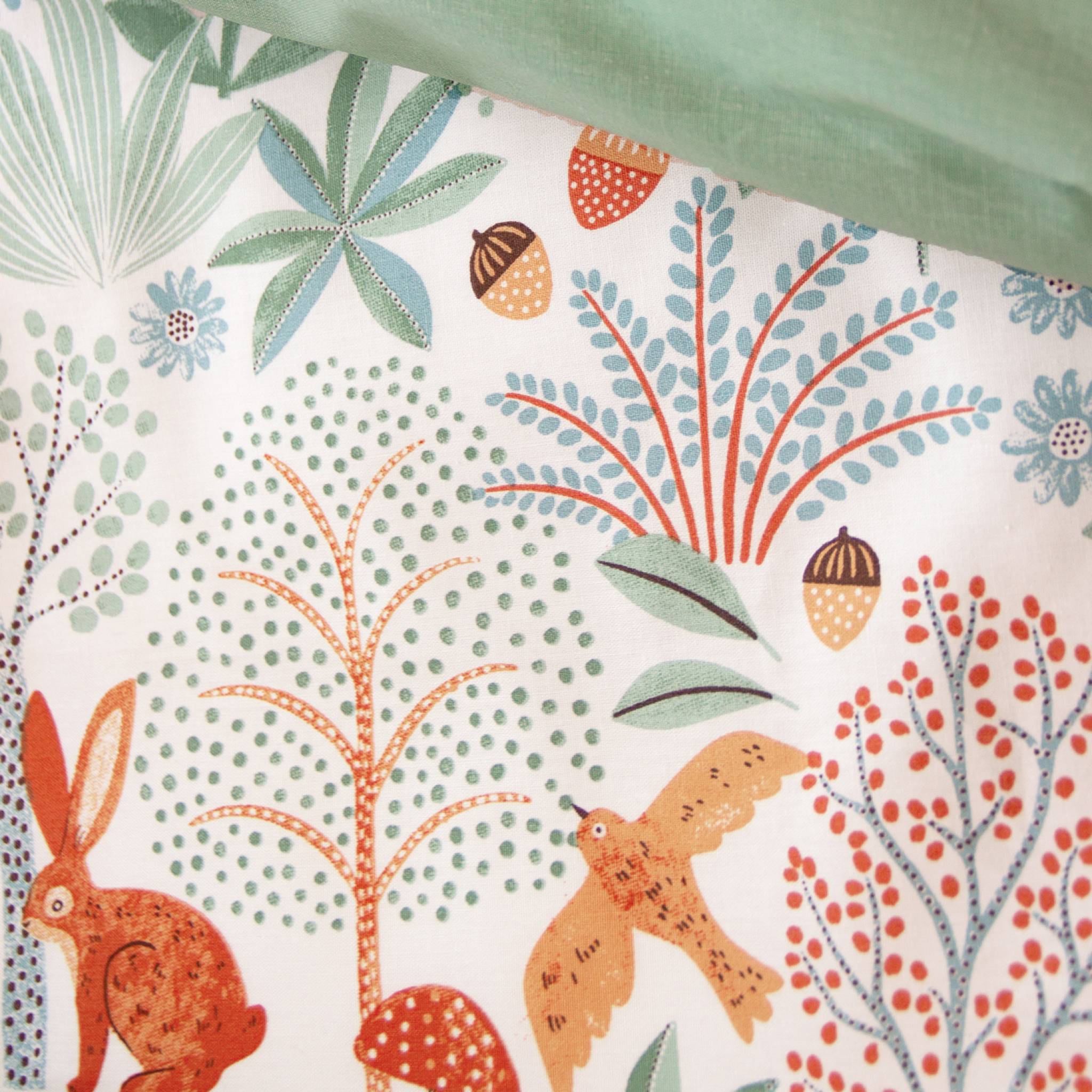 Parure da letto cotone reversibile stampato autunno singola 140cm,