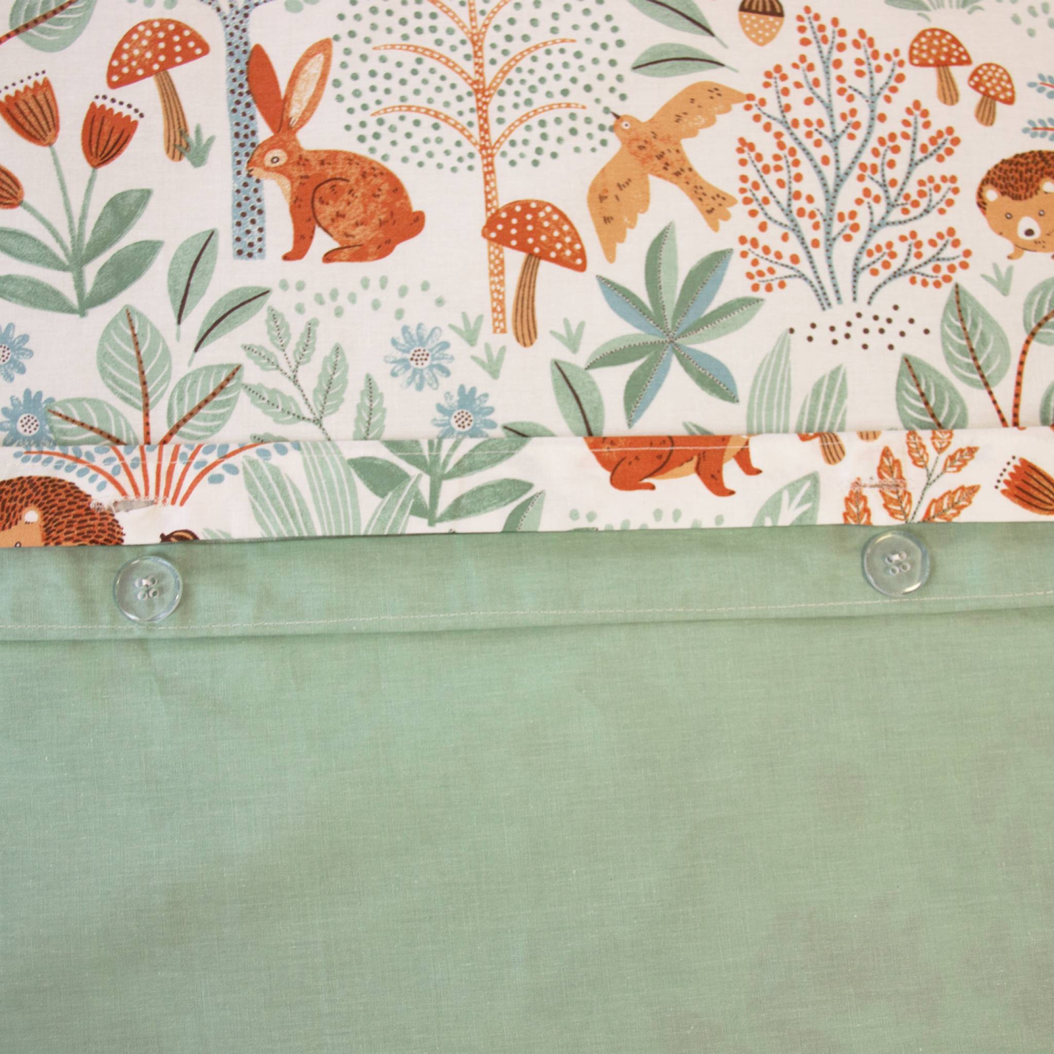 Parure da letto cotone reversibile stampato autunno singola 140cm,