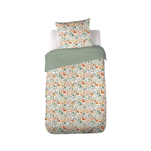 Parure da letto cotone reversibile stampato autunno singola 140cm,