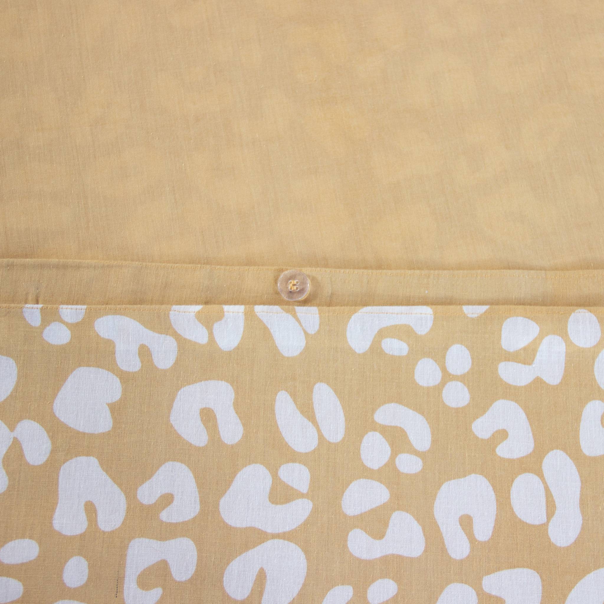 Set di biancheria da letto in cotone reversibile con stampa leopardata