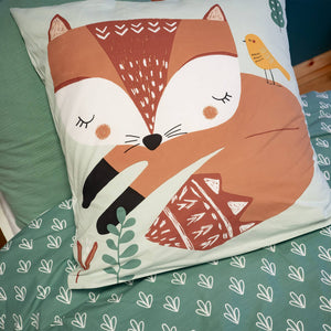 Set di biancheria da letto reversibile con stampa volpe in cotone,