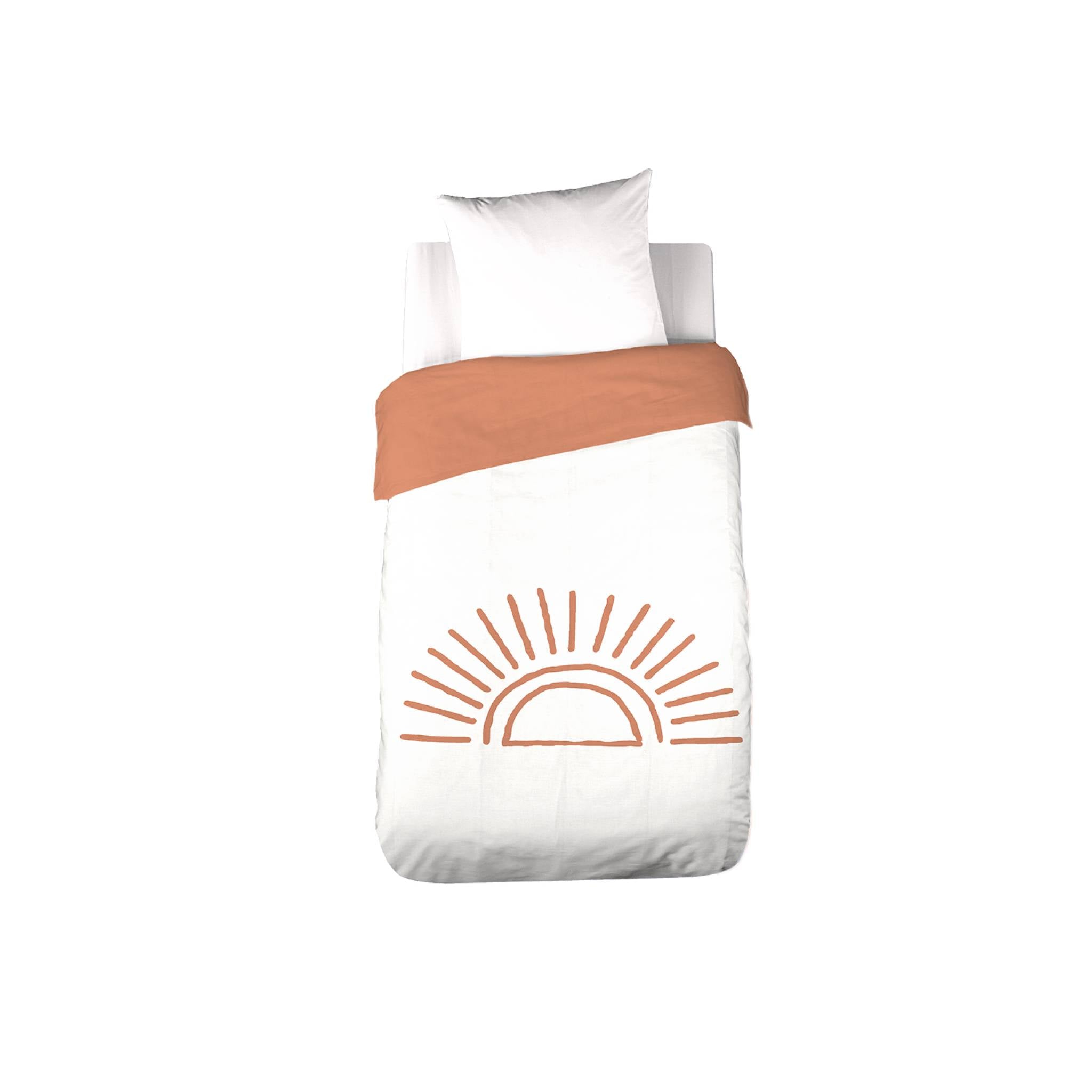 Set di biancheria da letto in cotone reversibile stampato sole