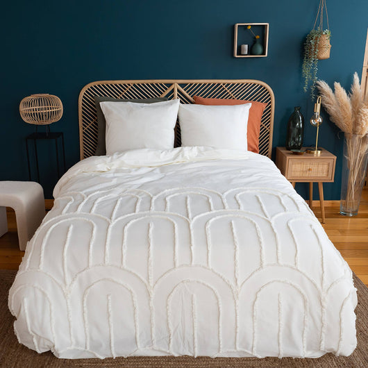 Set di biancheria da letto con archi retrò in cotone lavato