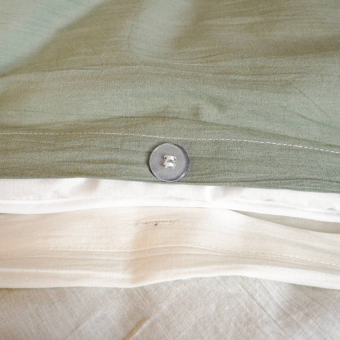 Set di biancheria da letto in cotone lavato con stampa vegetale