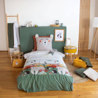 Parure da letto in microfibra reversibile stampato foresta d'autunno