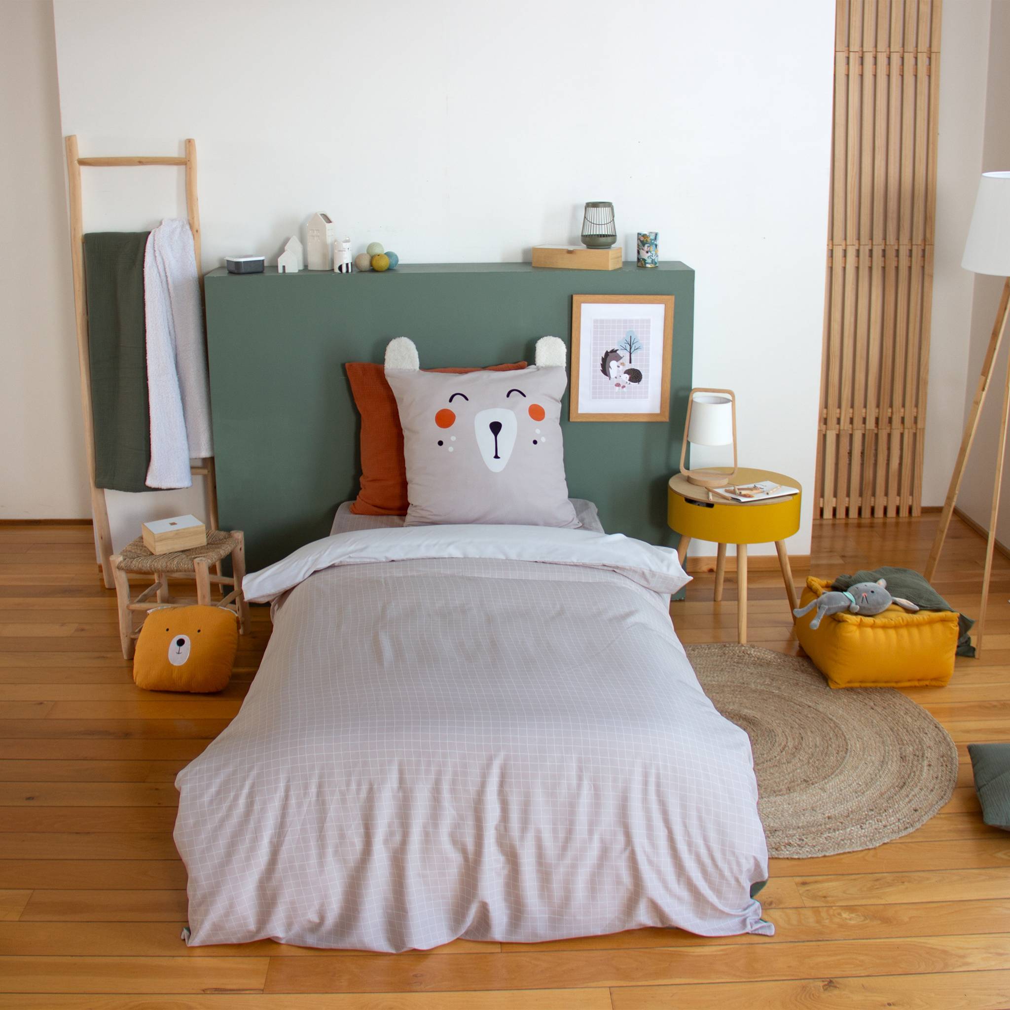 Parure da letto in microfibra reversibile stampato foresta d'autunno