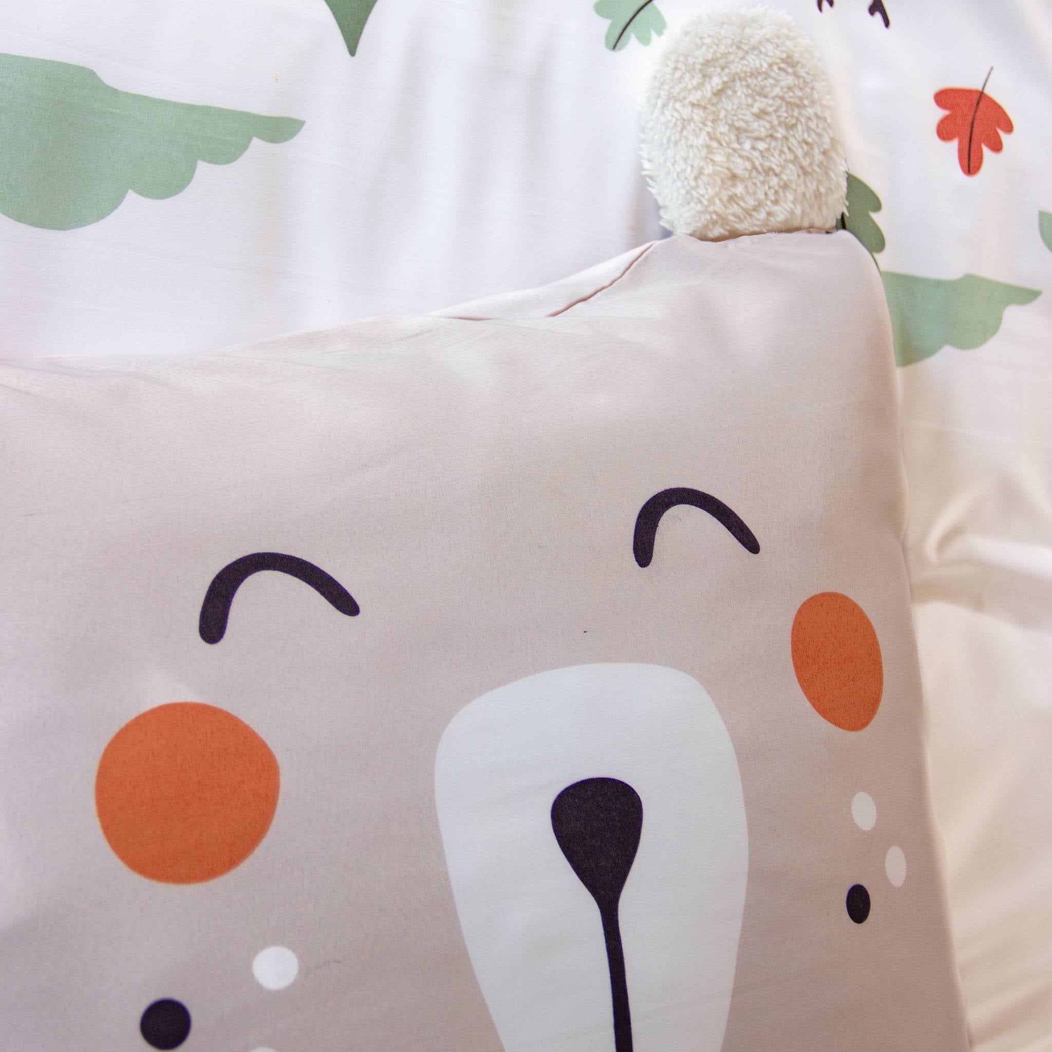 Parure da letto in microfibra reversibile stampato foresta d'autunno