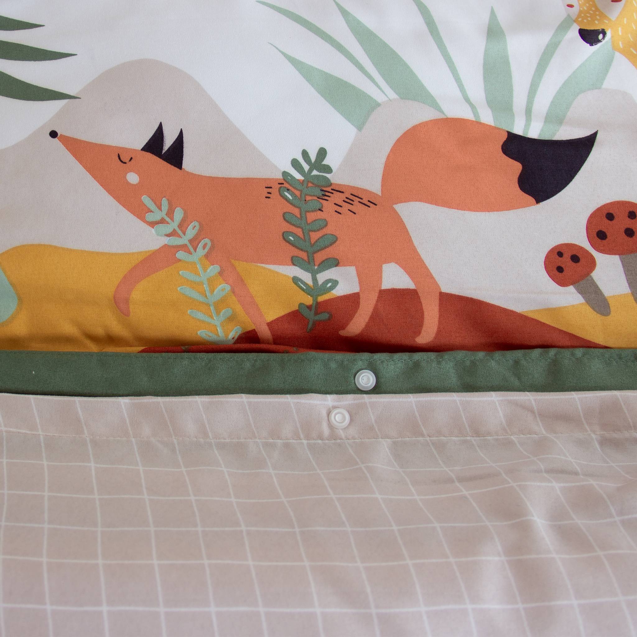 Parure da letto in microfibra reversibile stampato foresta d'autunno