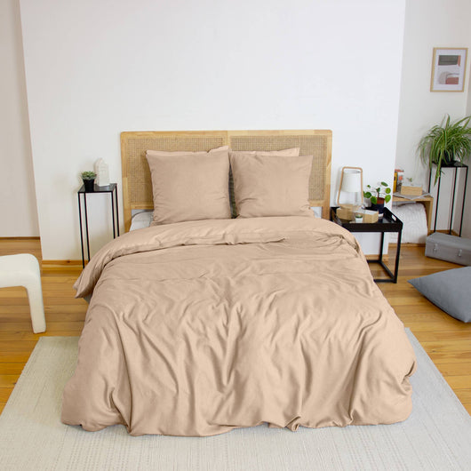 Biancheria da letto reversibile motivo chevron 2 posti greige, grigio