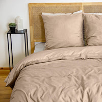 Biancheria da letto reversibile motivo chevron 2 posti greige, grigio