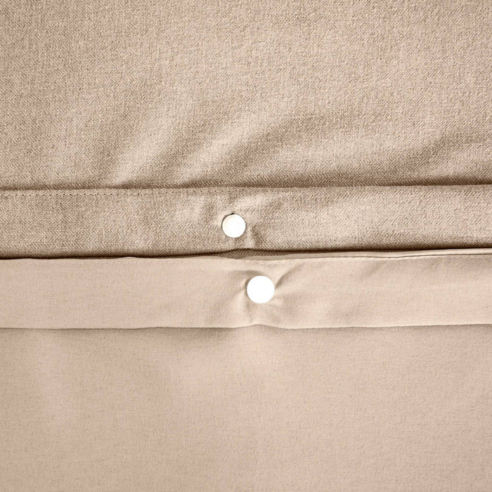 Biancheria da letto reversibile motivo chevron 2 posti greige, grigio