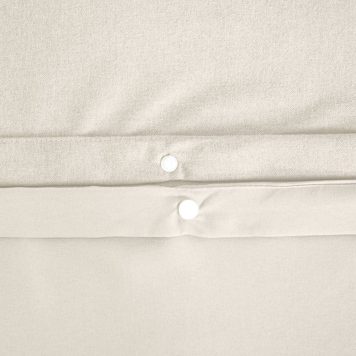 Biancheria da letto reversibile motivo chevron 2 posti crema, crema