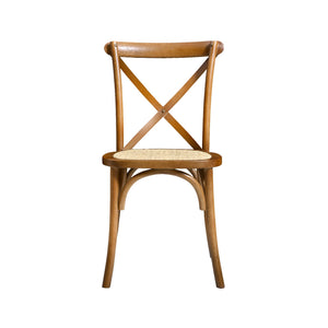 Set 2 sedie bistrò vintage in legno, marrone