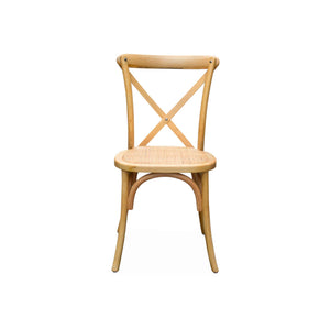 Set di 4 sedie da bistrot vintage in legno, marrone naturale