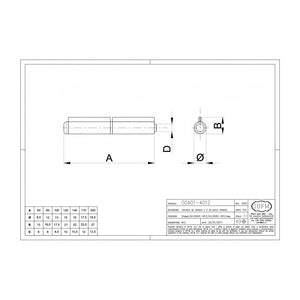 Ibfm 140mm a 2 ali cerniera da saldare per porte a battente in metallo