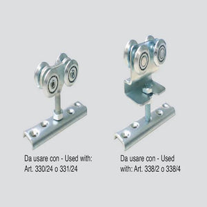 Ibfm art. 327 m8 piastra di fissaggio in acciaio zincata per carrelli scorrevoli