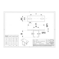 Ibfm art. 328 supporto a soffitto in acciaio zincato per monorotaia 339p