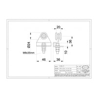 Ibfm art. 338/2 carrello in acciaio zincato con staffa e 2 ruote da 24m per monorotaia 339p