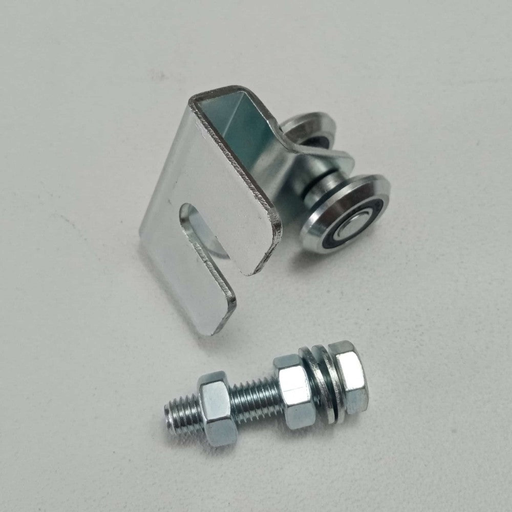 Ibfm art. 338/2 carrello in acciaio zincato con staffa e 2 ruote da 24m per monorotaia 339p