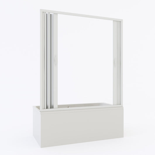 Porta doccia sopravasca in PVC a soffietto 170 cm H 150 mod. Ibisco con apertura centrale