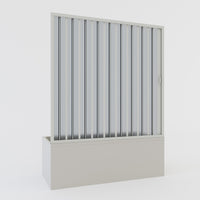 Porta doccia sopravasca in PVC a soffietto 150 cm H 150 mod. Ibisco con apertura laterale