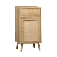 Mobile da bagno decorato in legno, marrone naturale