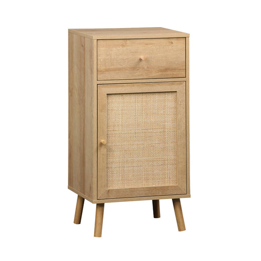 Mobile da bagno decorato in legno, marrone naturale