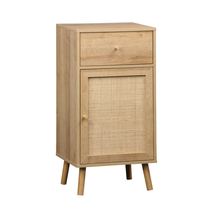 Mobile da bagno decorato in legno, marrone naturale