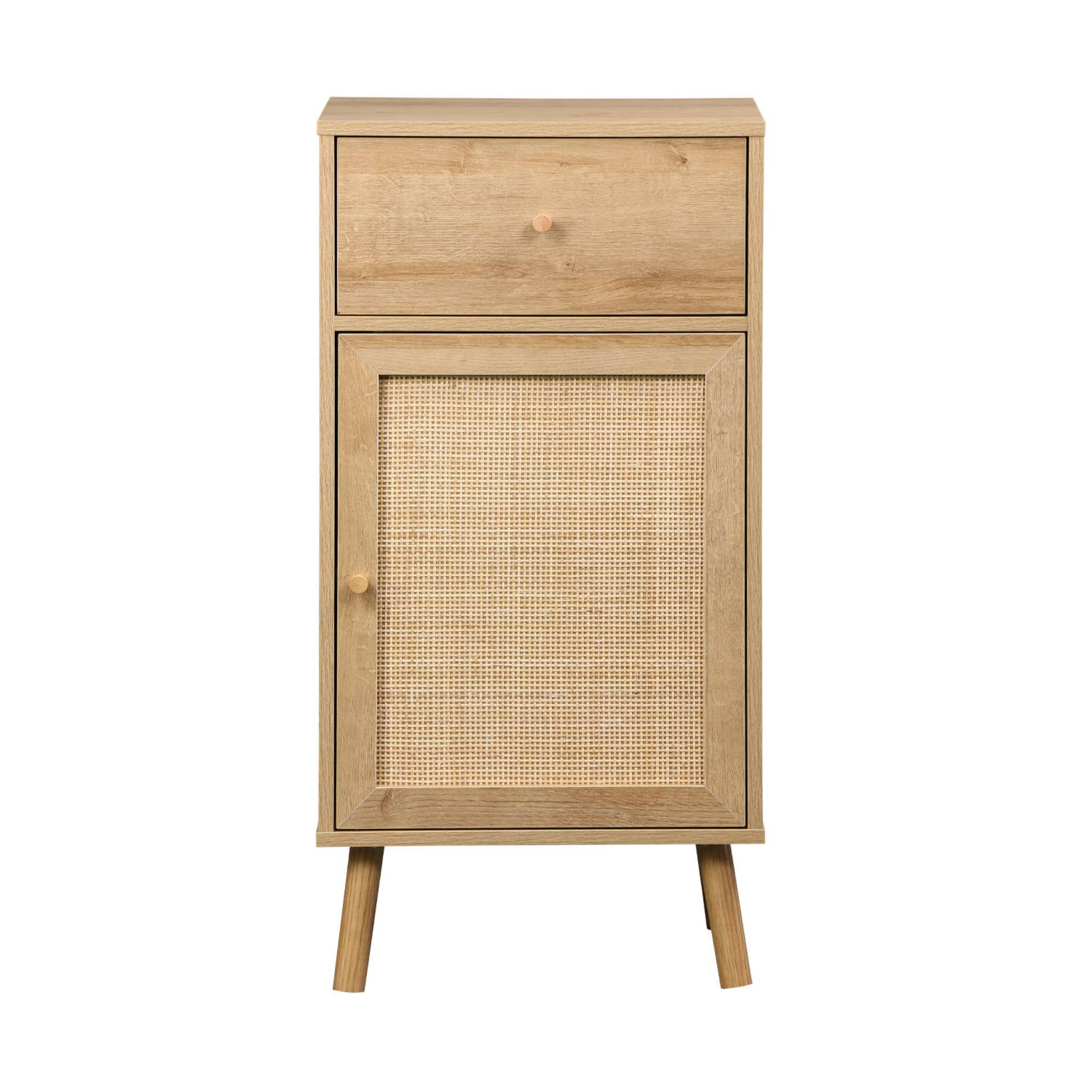 Mobile da bagno decorato in legno, marrone naturale